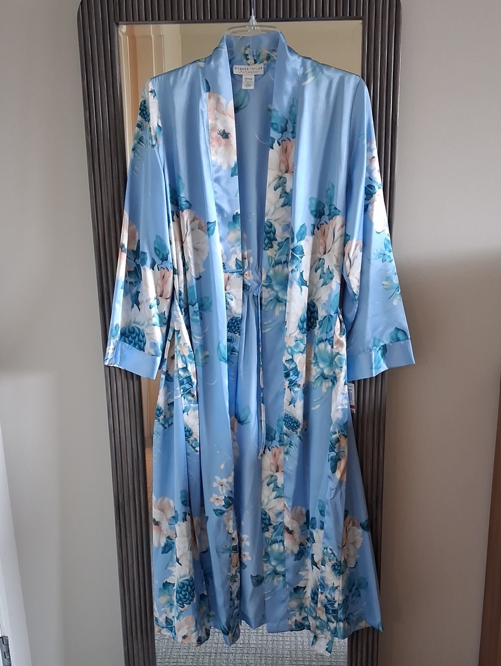 Morgan Taylor Intimates Blue Floral Robe ** Size XS